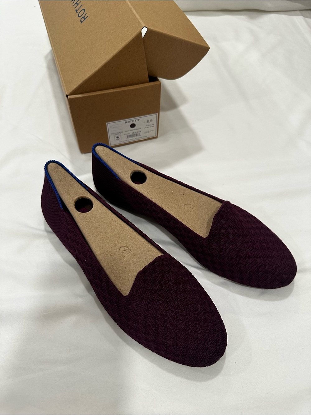 Rothy's Women's Deep Burgundy Knit Slip-On Flats